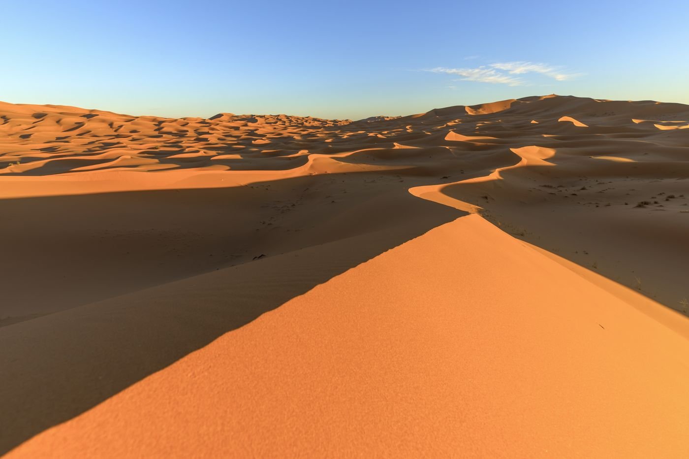 Erg Chebbi dunes at sunset